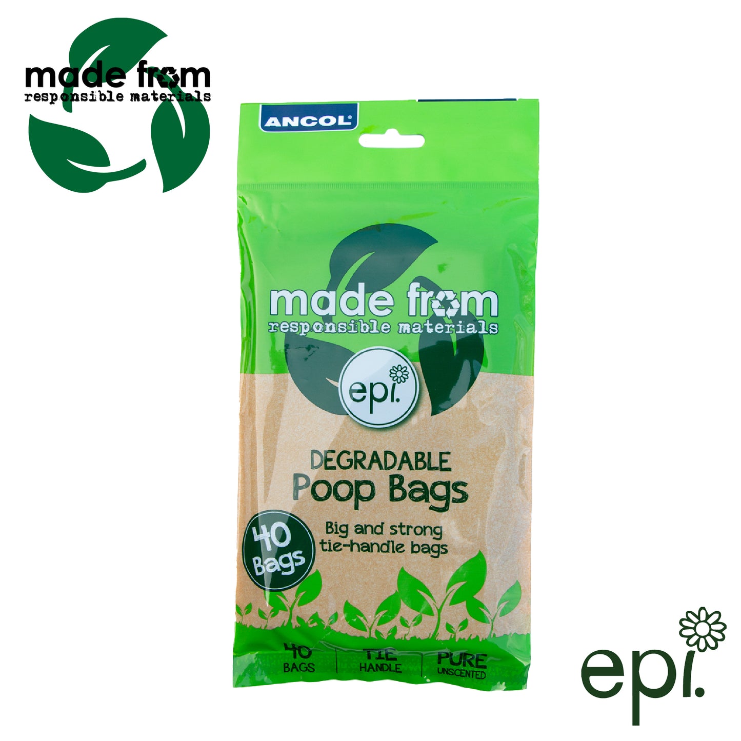 Ancol Bio-Degradable Waste Bags 40bags
