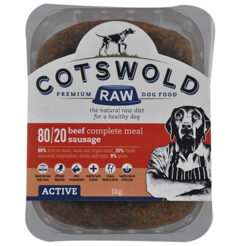 Cotswold Raw Active Sausage Beef