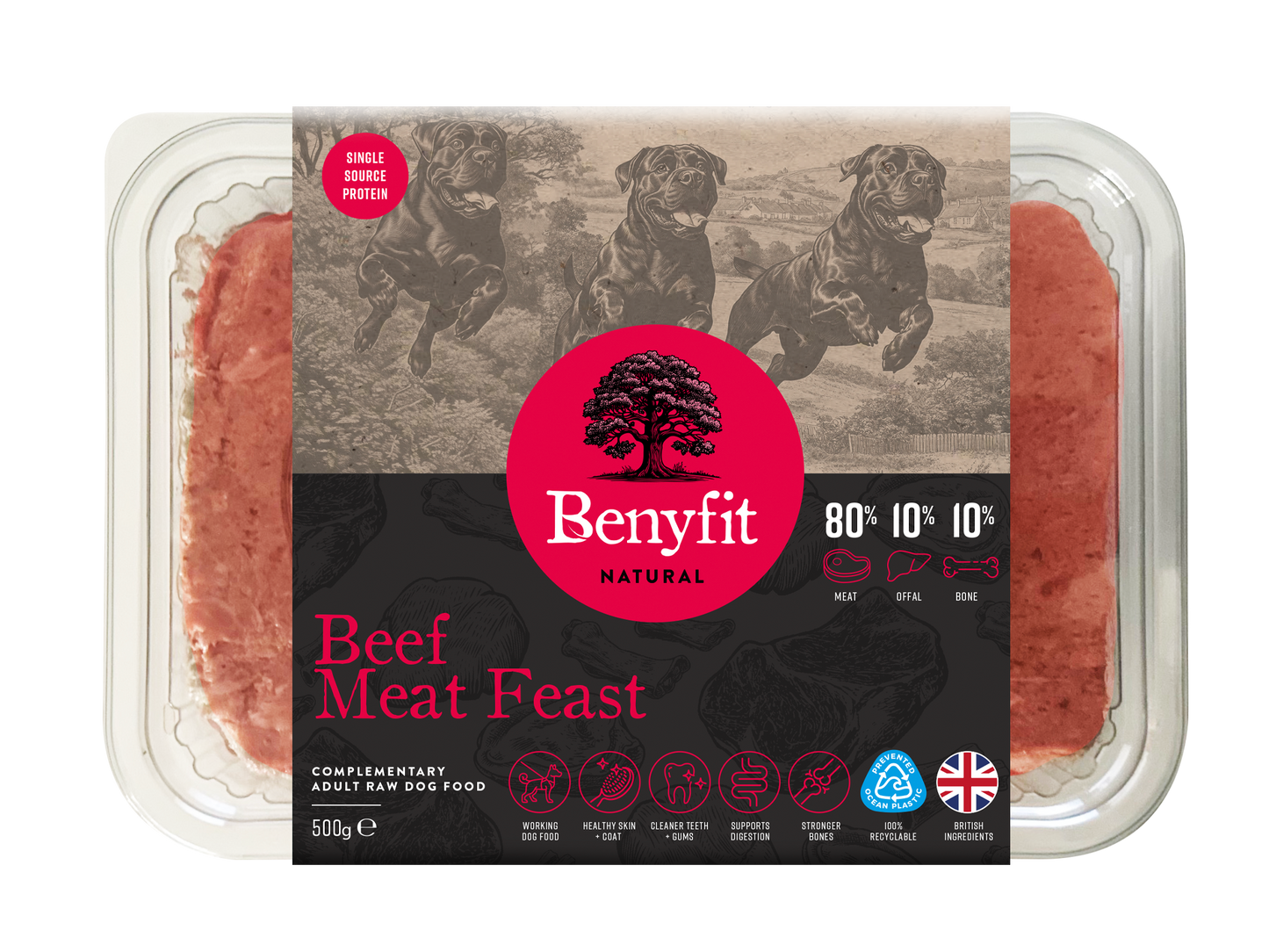 Benyfit Natural 80-10-10 Beef 500g