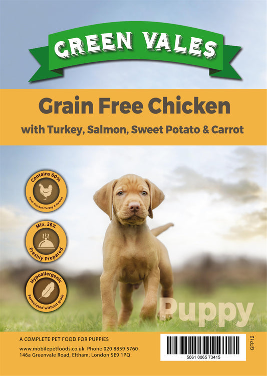 Green Vales Grain Free Puppy Chicken & Sweet Potato 12kg