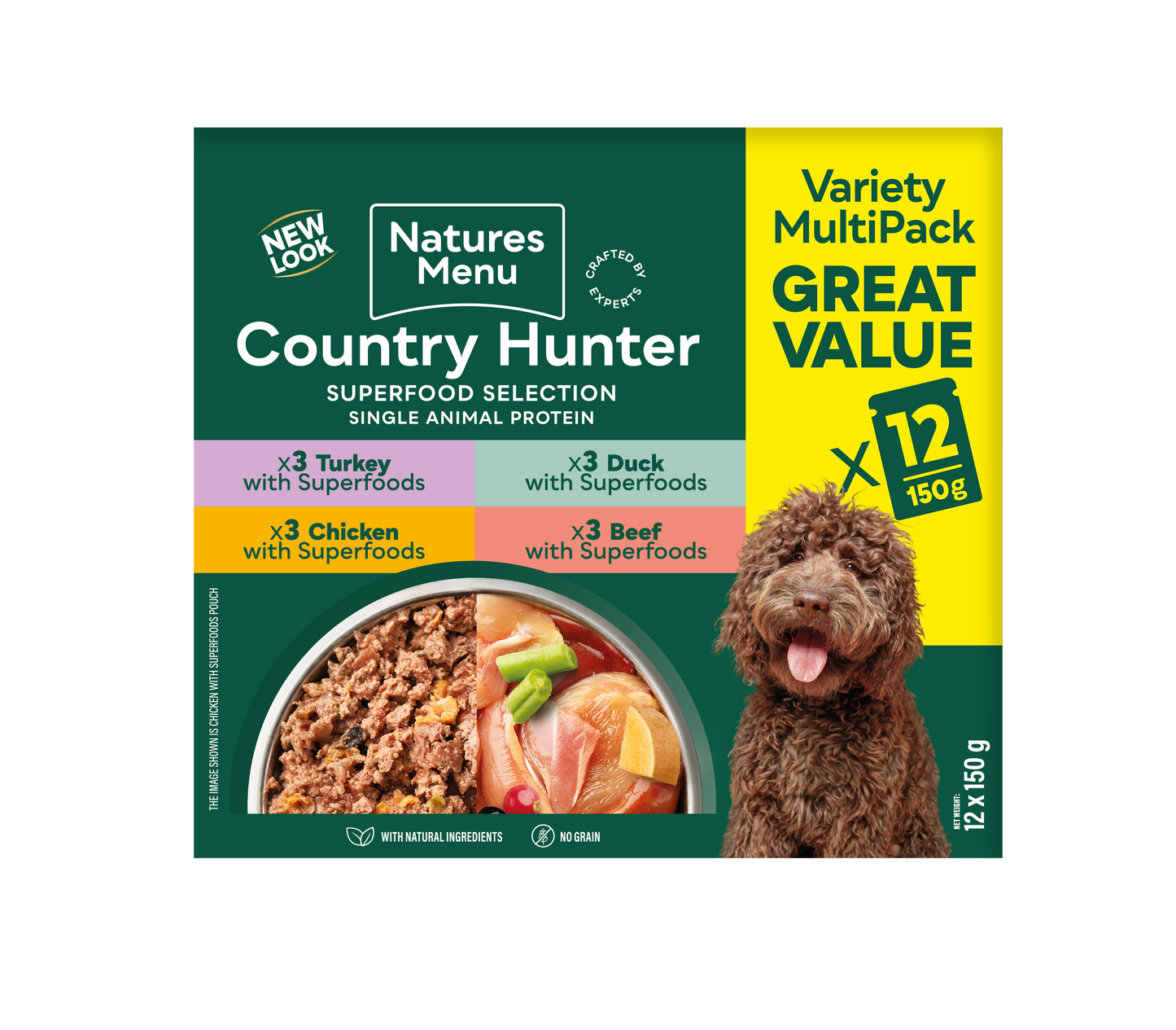 Country Hunter Dog Pouch Multipack 150gx12