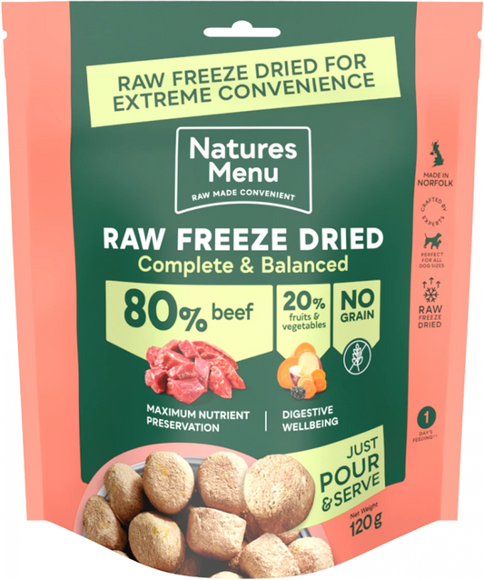 Natures Menu Freeze Dried 80/20 Complete Beef