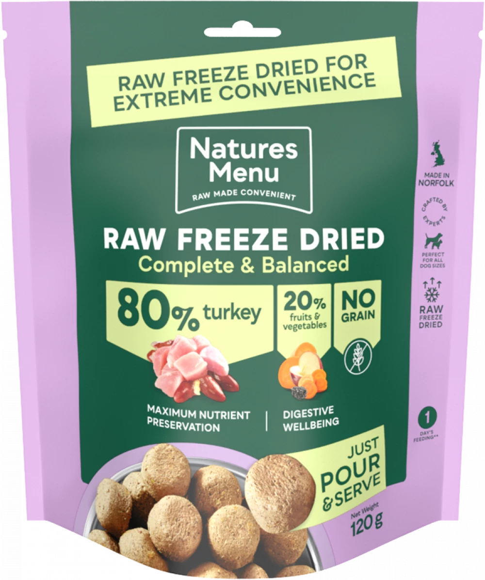 Natures Menu Freeze Dried 80 20 Complete Turkey