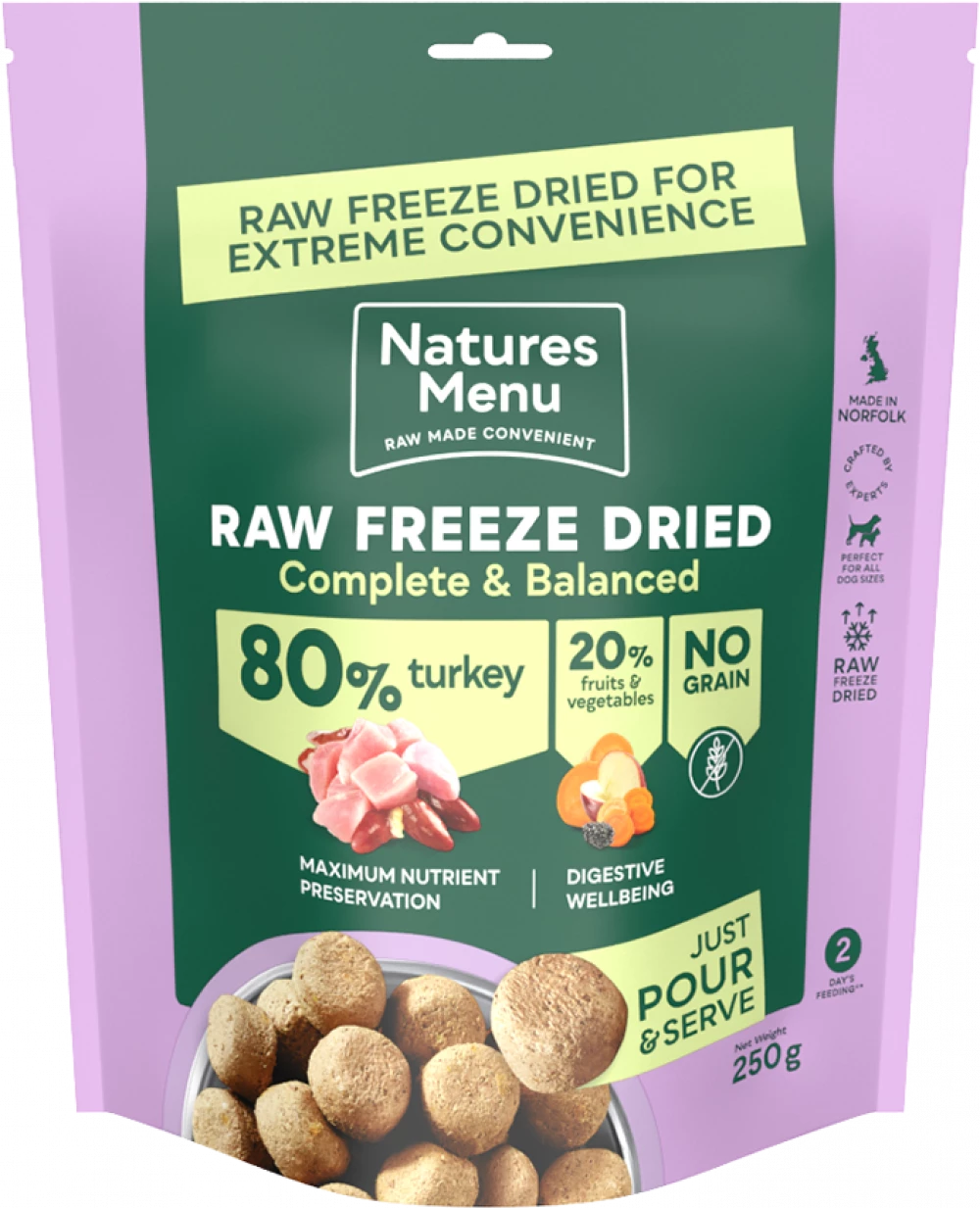 Natures Menu Freeze Dried 80/20 Complete Turkey