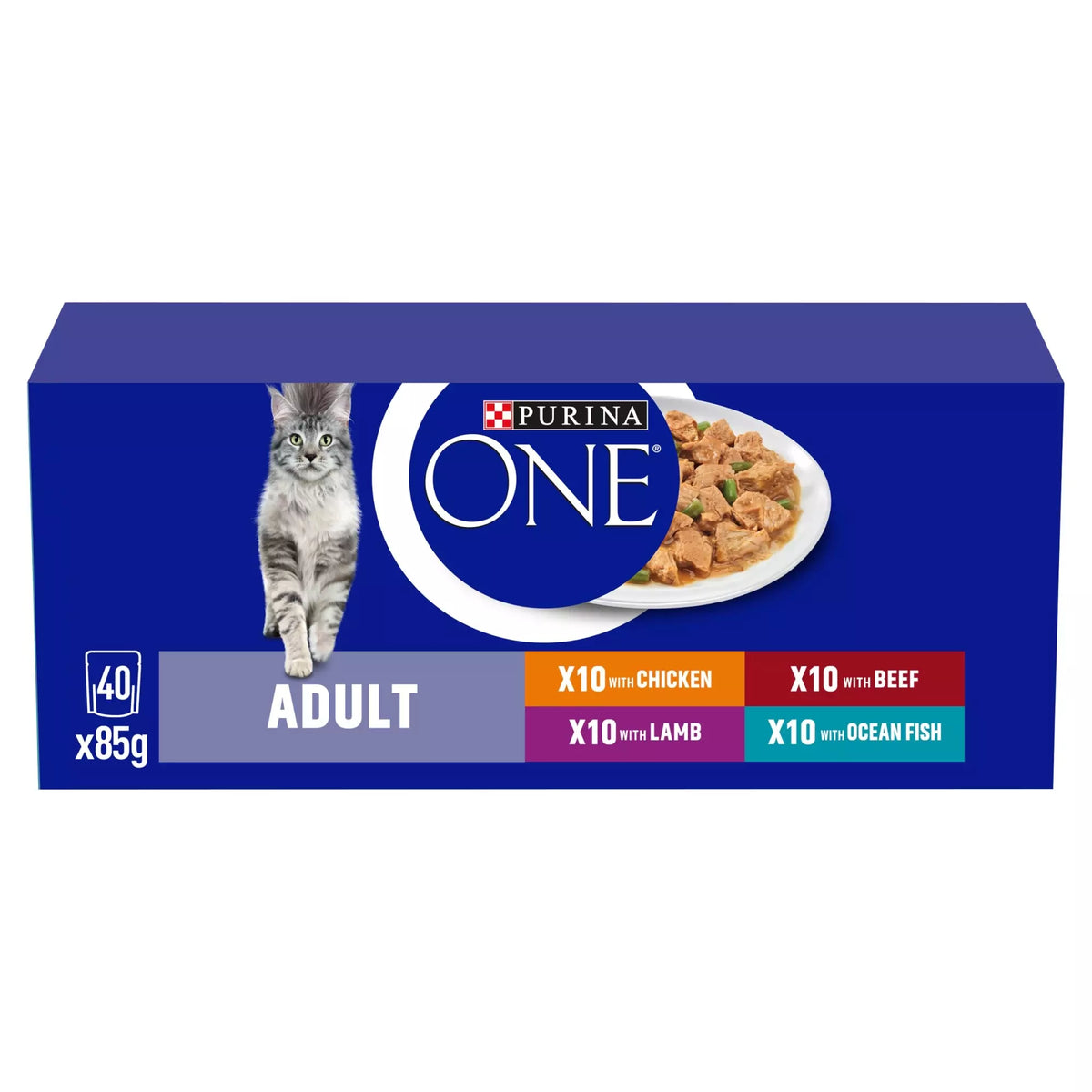 Purina One Cat Pouch 40 x 85g Mixed