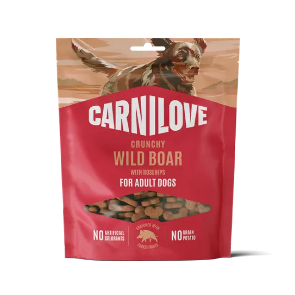 Carnilove Crunchy Dog Treat Wild Boar with Rosehips 200g