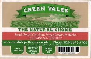 Green Vales Grain Free Small Breed Chicken & Sweet Potato 2kg