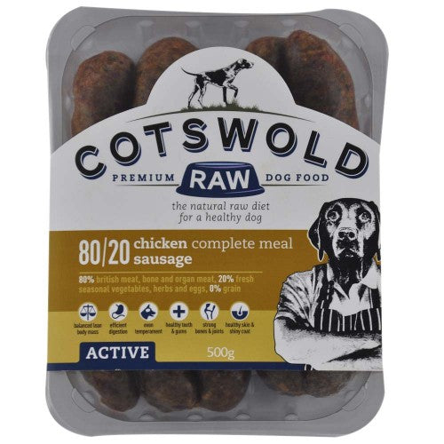 Cotswold Raw Active Sausages Chicken