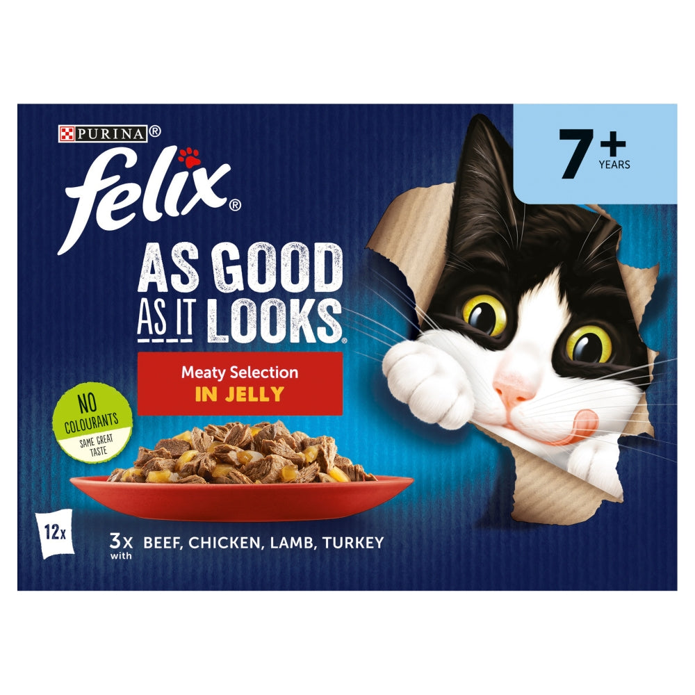 Felix Pouch As Good As It Looks Senior Meat 100gx12