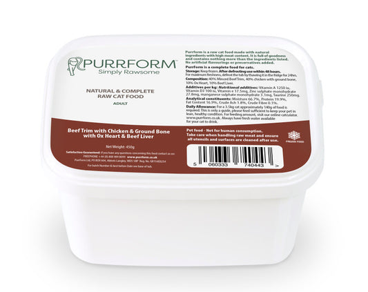 Purrform Beef Trim with Chicken 450g