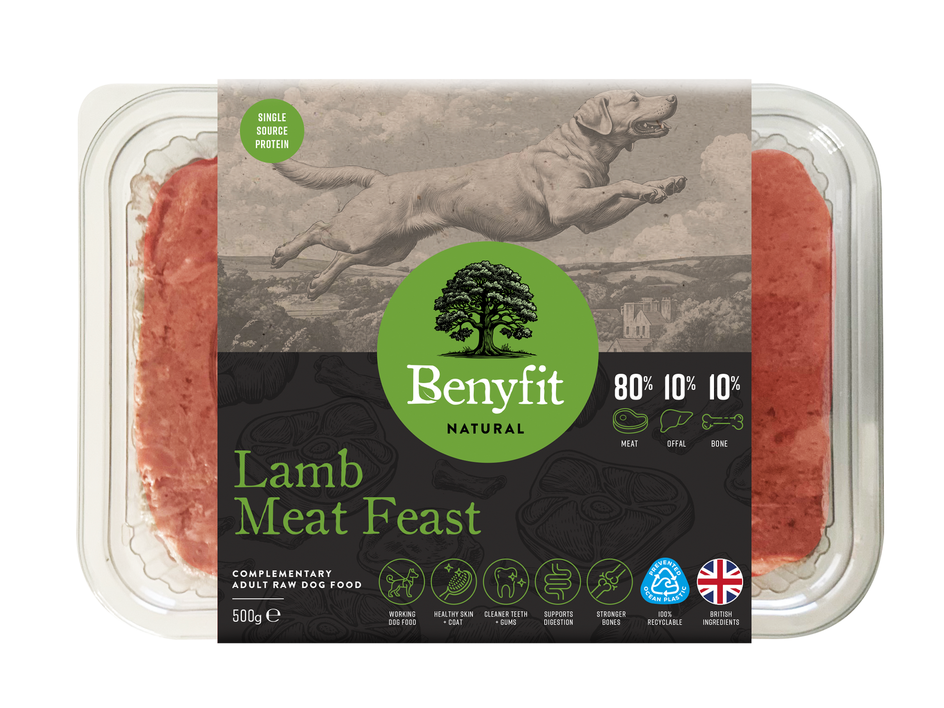 Benyfit Natural 80 10 10 Lamb 500g Mobile Pet Foods benyfit-natural-80-10-10-lamb-500g-mobile-pet-foods