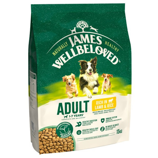 James Wellbeloved Adult Lamb & Rice 15kg