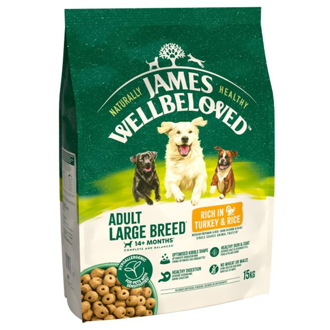 James Wellbeloved Adult Large Breed Turkey & Rice 15kg