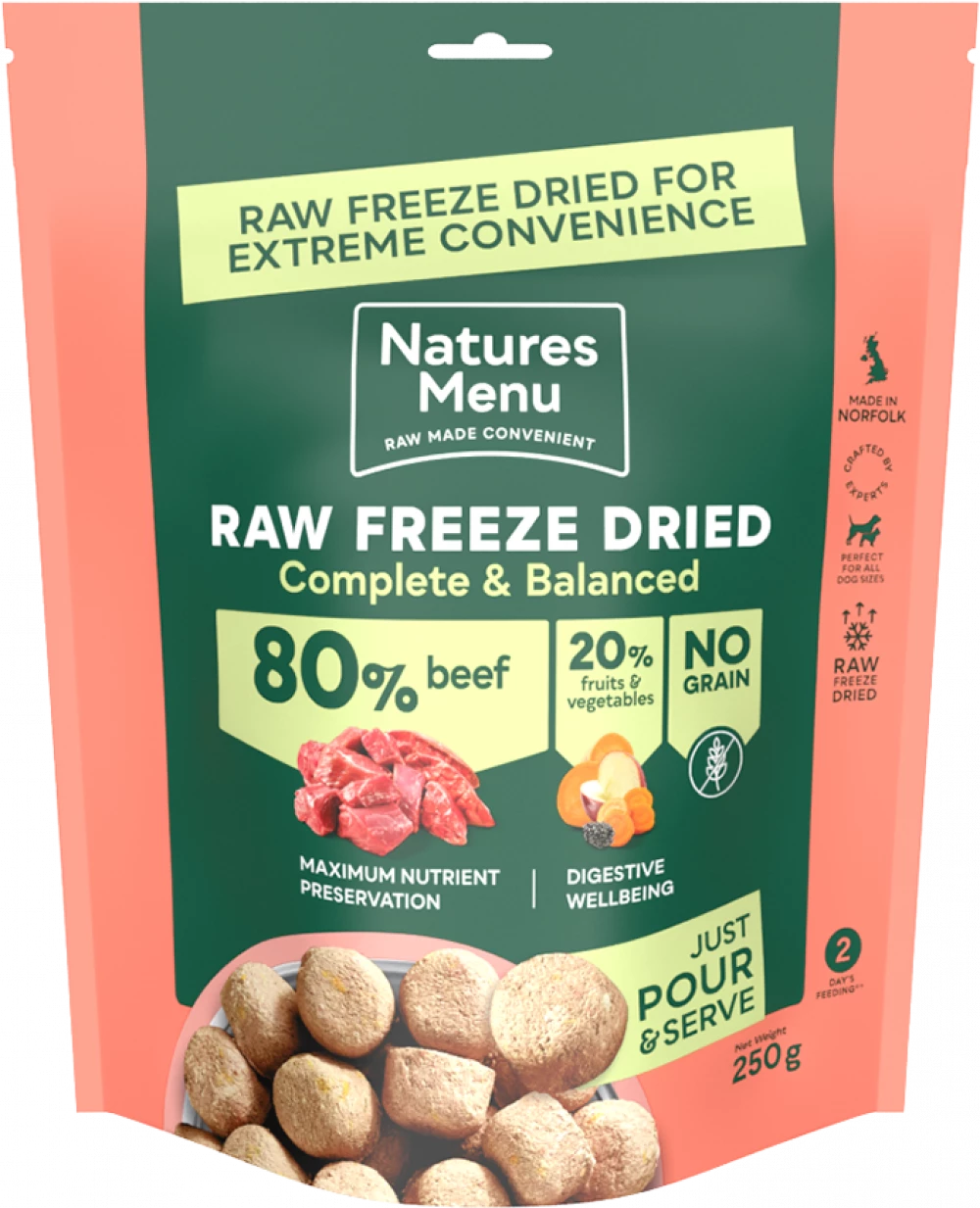 Natures Menu Freeze Dried 80/20 Complete Beef
