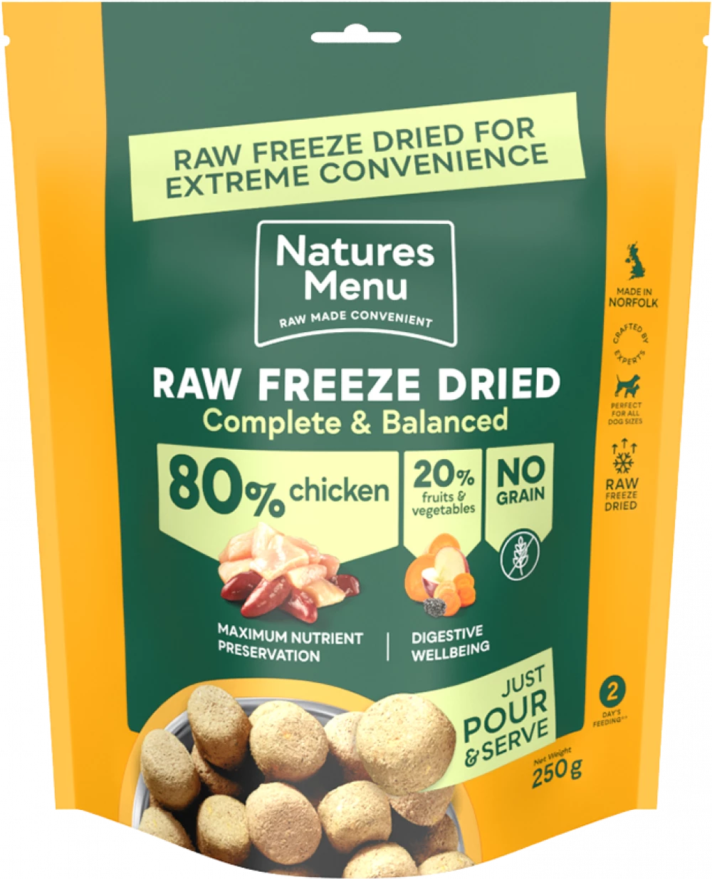 Natures Menu Freeze Dried 80/20 Complete Chicken