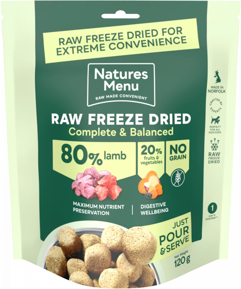 Natures Menu Freeze Dried 80/20 Complete Lamb