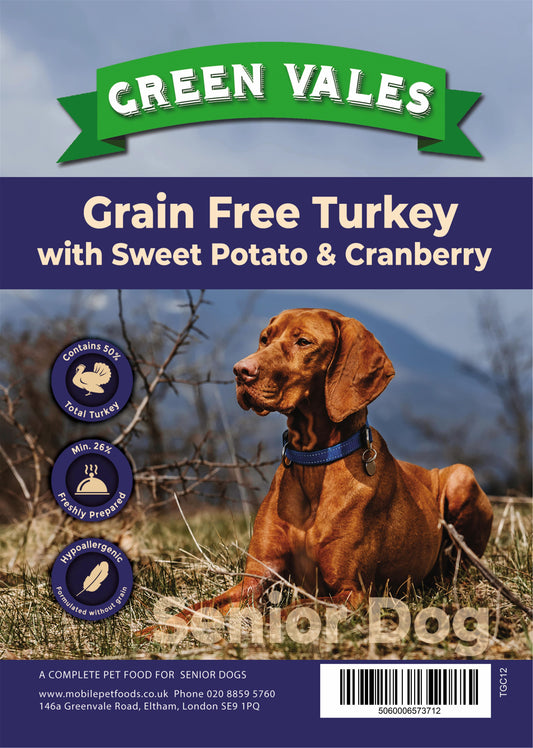 Green Vales Grain Free Senior Turkey & Sweet Potato 12kg
