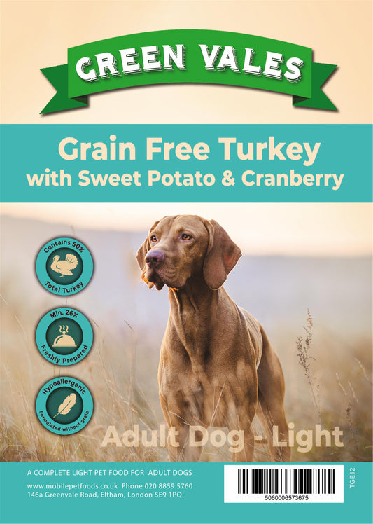 Green Vales Grain Free Light Turkey & Sweet Potato 12kg