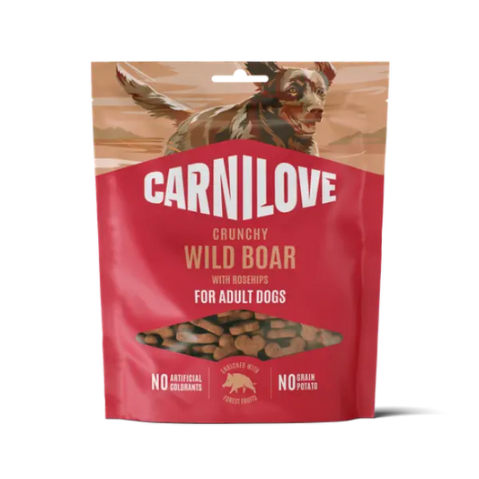 Carnilove Crunchy Dog Treat Wild Boar with Rosehips 200g