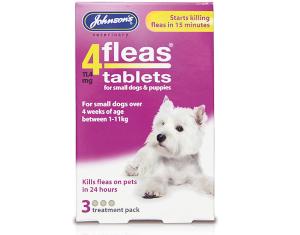 Johnsons 4fleas Puppy/Small Dog Tablets 3 Treatment
