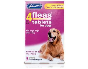 Johnsons 4fleas Medium/Large Dog Tablets 3 Treatment