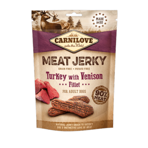 Carnilove Jerky Turkey & Venison Dog Treat 100g