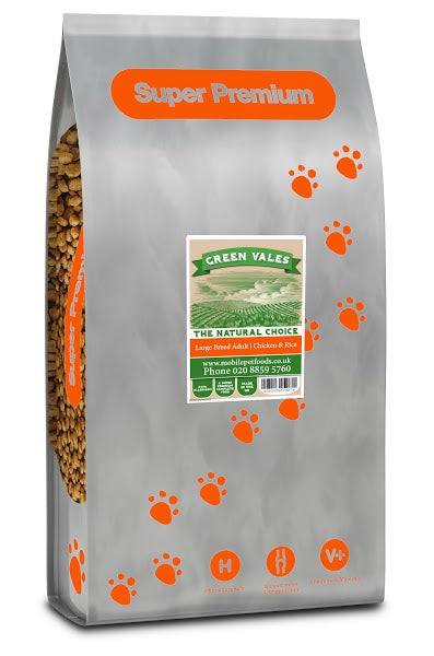 Green Vales Large Breed Chicken & Rice 2kg