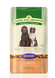 James Wellbeloved Dog Pouch Senior Turkey 150gx10