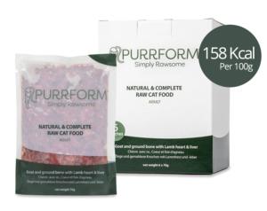 Purrform Goat & Ground Bone with Lamb Heart & Liver Pouch 6x70g